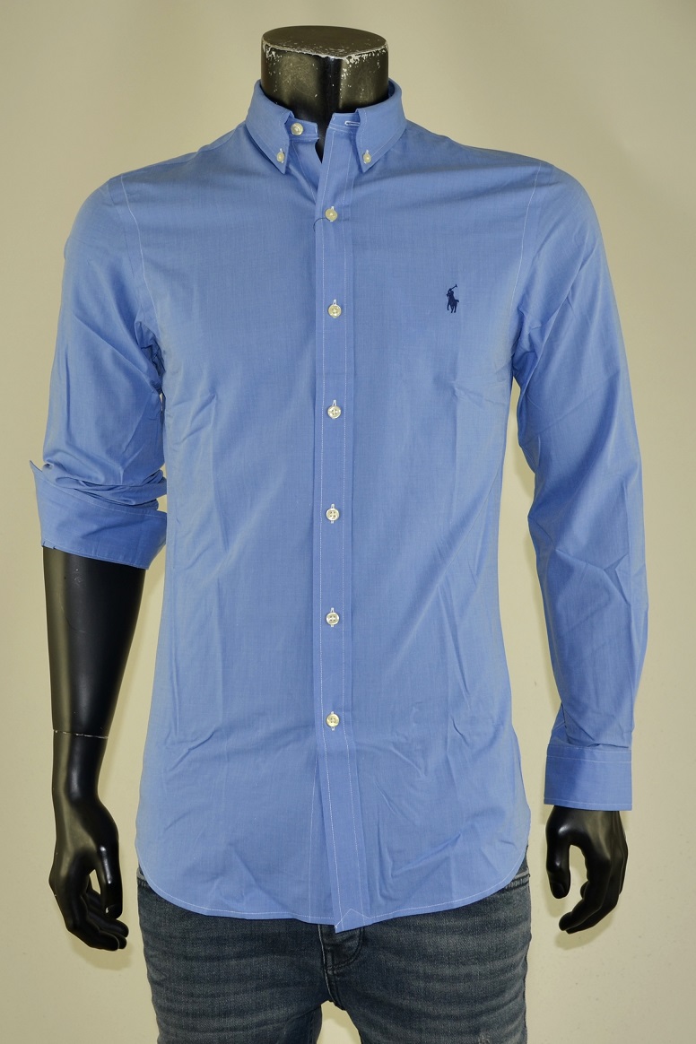 Hemd Slim Stretch Blue End on End