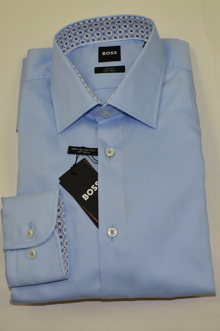 Hemd H-Hank-Kent Light Blue Collar Dessin