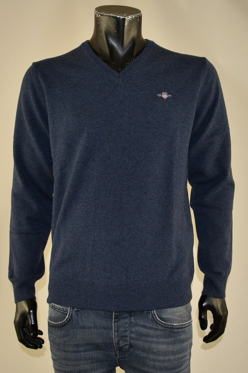 Pull V Neck Dark Navy Melange