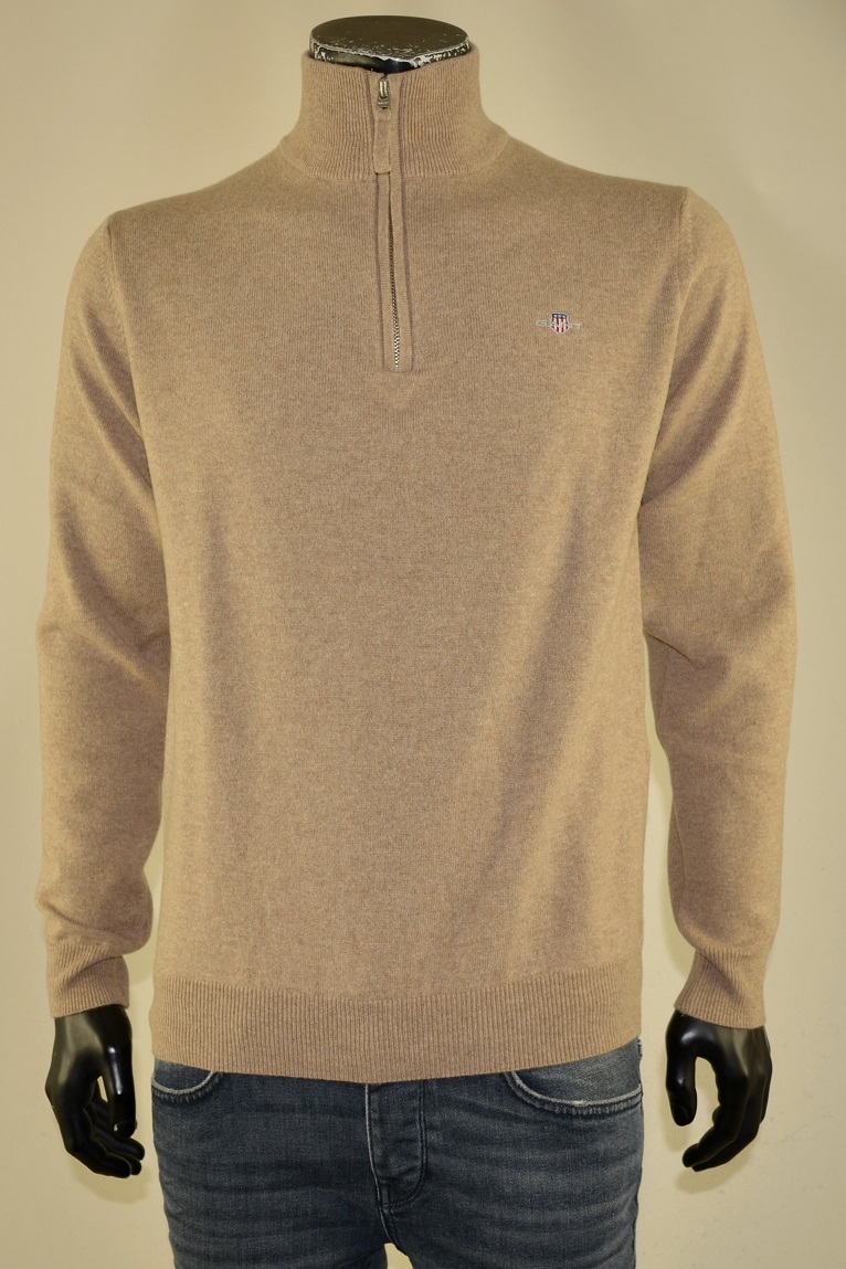 Half Zip Dark Sand Melange