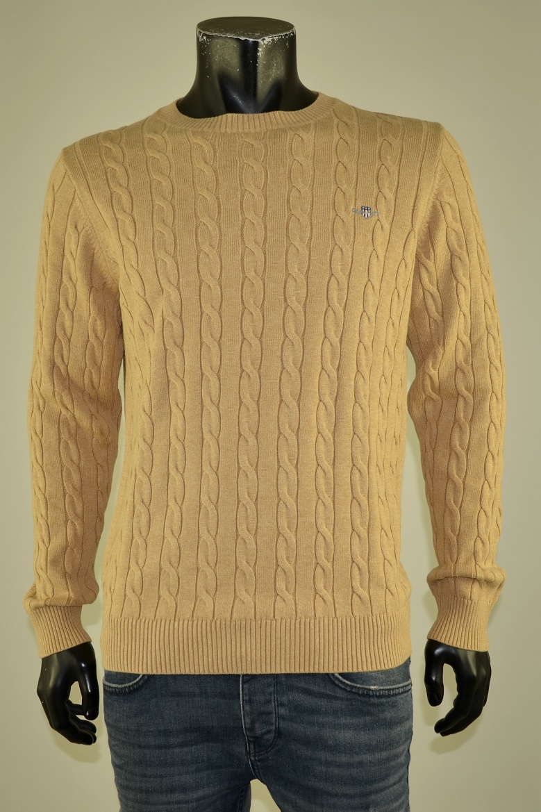 Pull Cotton Cable Khaki Mel