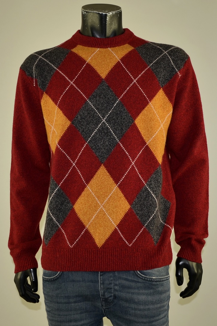 Pull Argyle Ruby Red