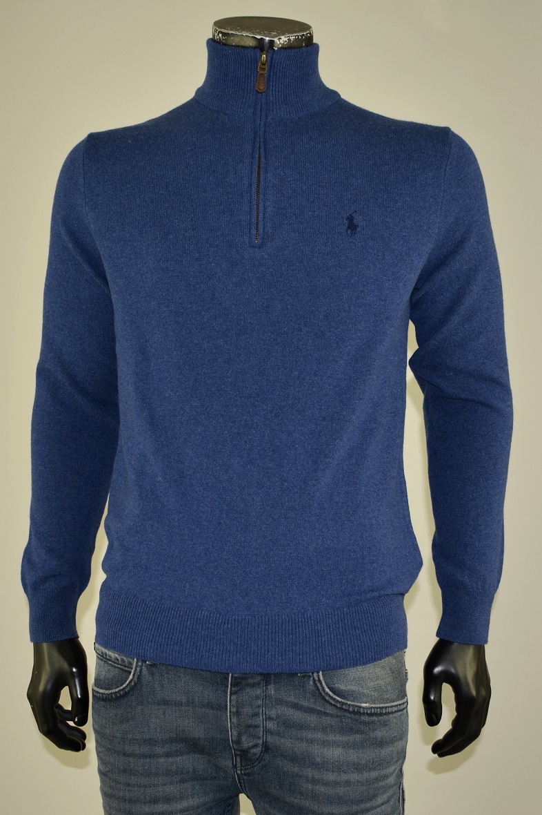 Half Zip Rustic Navy Heather